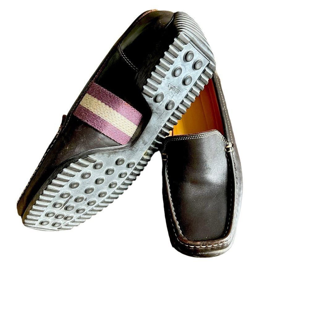 Bally Of Switzerland Delos Chocolate Brown Driving Loafers Size 37.5